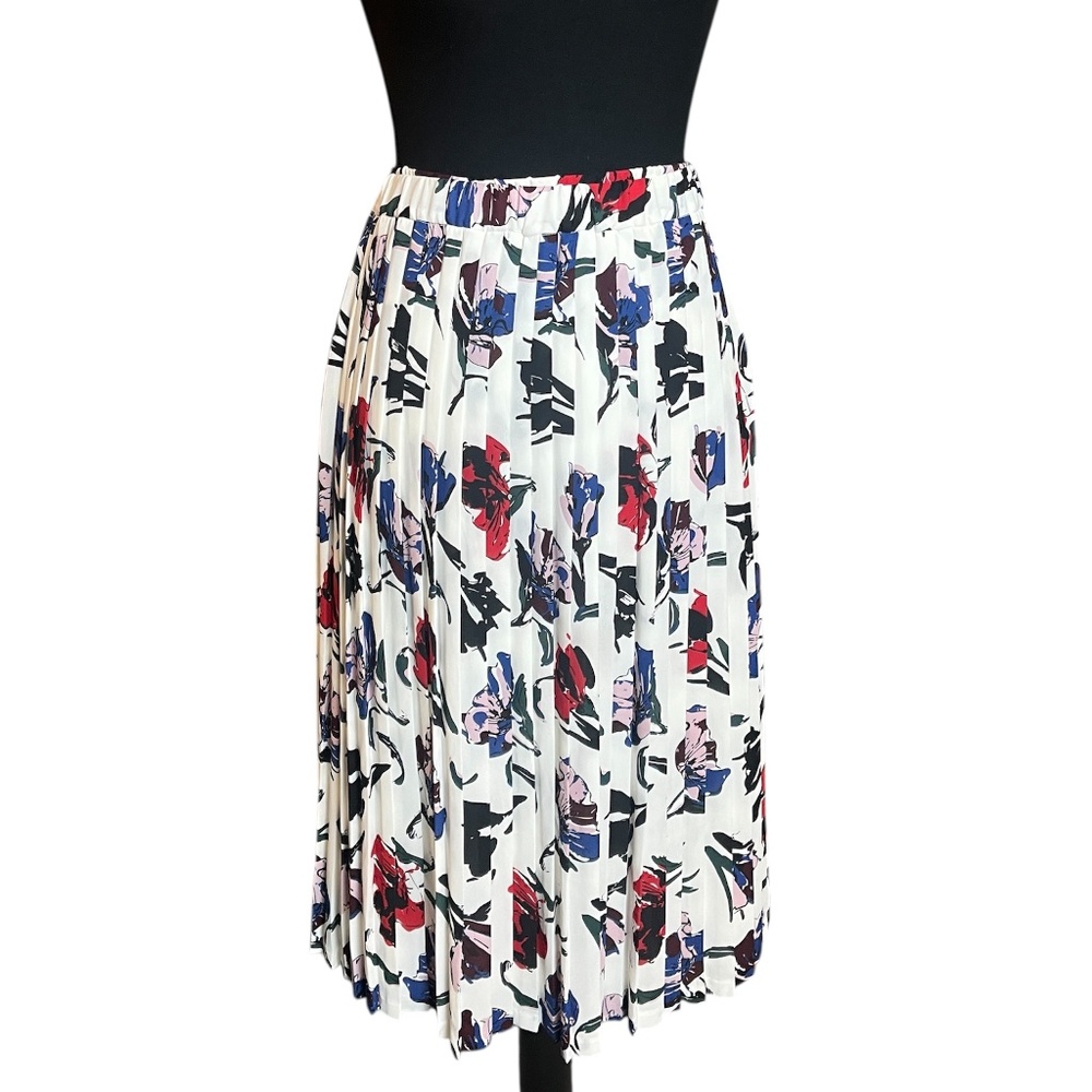 Banana Republic Floral Pleated Skirt Size M